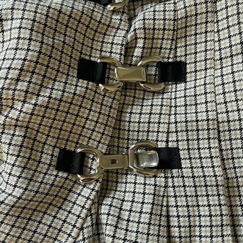 MGR Plaid Mini Skirt 3 Ivory Pleat Schoolgirl Harajuku Prep Grunge Academia - Picture 13 of 13
